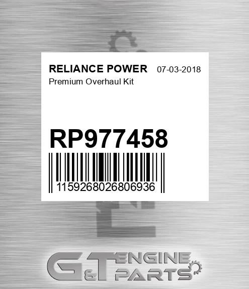 RP977458 Premium Overhaul Kit