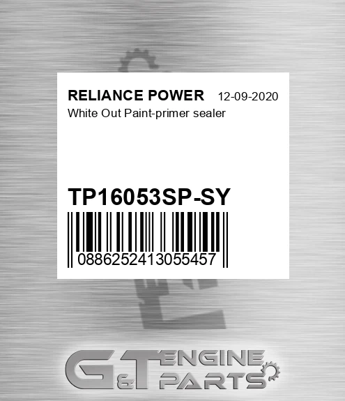 TP16053SP-SY White Out Paint-primer Sealer for RELIANCE POWER