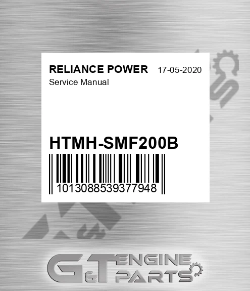 HTMH-SMF200B Service Manual for RELIANCE POWER
