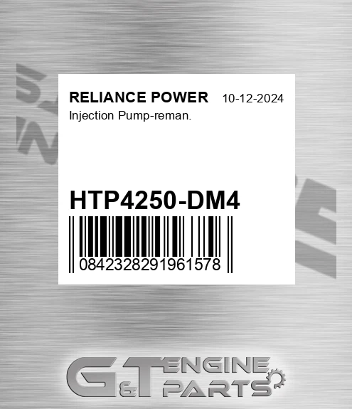HTP4250-DM4 Injection Pump-reman. for RELIANCE POWER