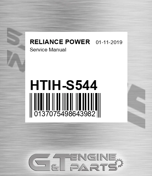 HTIH-S544 Service Manual for RELIANCE POWER