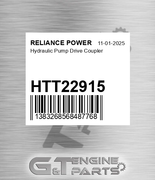 HTT22915 RELIANCE POWER Hydraulic Pump Drive Coupler
