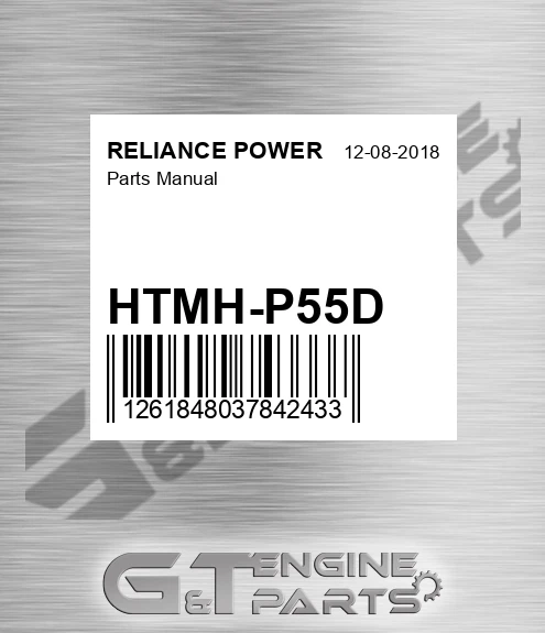 HTMH-P55D Parts Manual for RELIANCE POWER