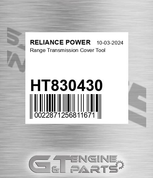 HT830430 Range Transmission Cover Tool
