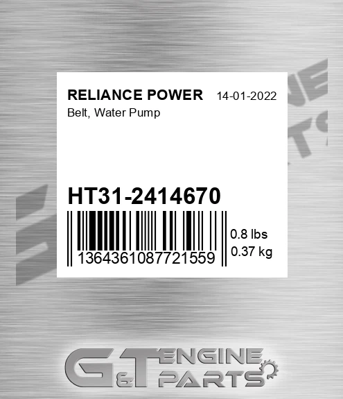 HT31-2414670 Belt, Water Pump