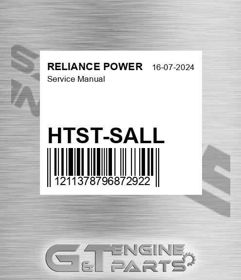 HTST-SALL Service Manual for RELIANCE POWER