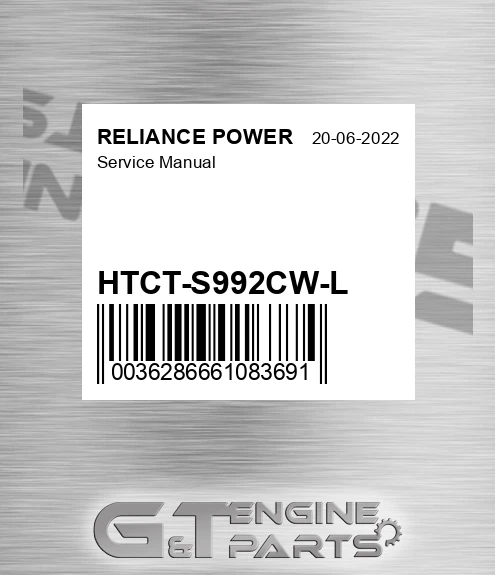 HTCT-S992CW-L Service Manual for RELIANCE POWER