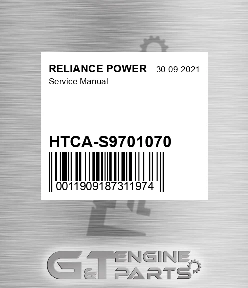 HTCA-S9701070 Service Manual for RELIANCE POWER