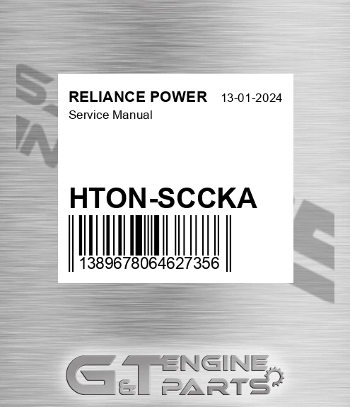 HTON-SCCKA Service Manual for RELIANCE POWER