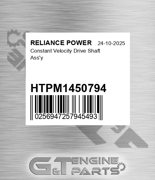 HTPM1450794 Constant Velocity Drive Shaft Ass'y