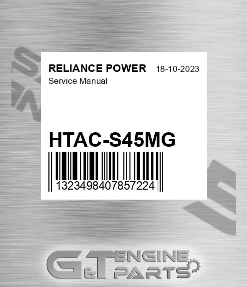 HTAC-S45MG Service Manual for RELIANCE POWER