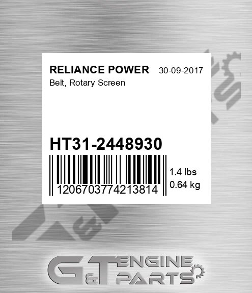 HT31-2448930 Belt, Rotary Screen