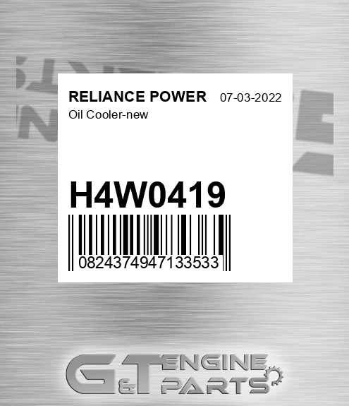 H4W0419 Oil Cooler-new