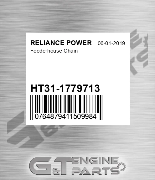 HT31-1779713 Feederhouse Chain for RELIANCE POWER