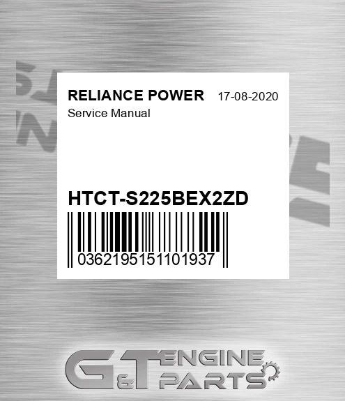 HTCT-S225BEX2ZD Service Manual for RELIANCE POWER
