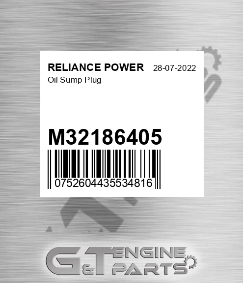M32186405 Oil Sump Plug