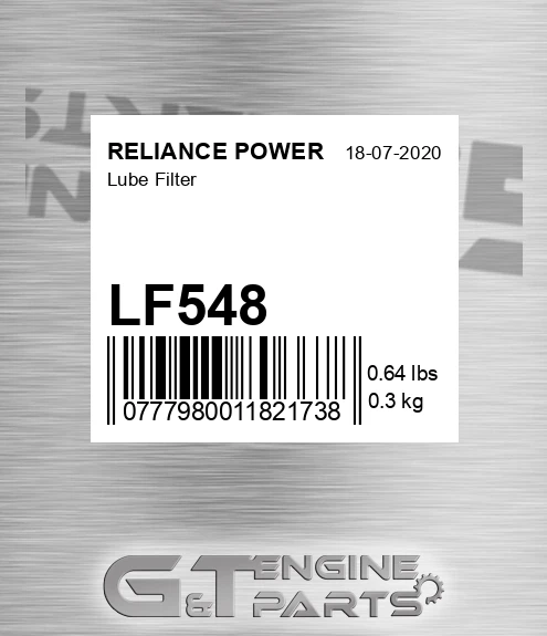 LF548 Lube Filter