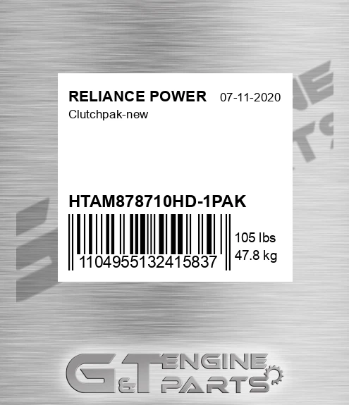 HTAM878710HD-1PAK Clutchpak-new