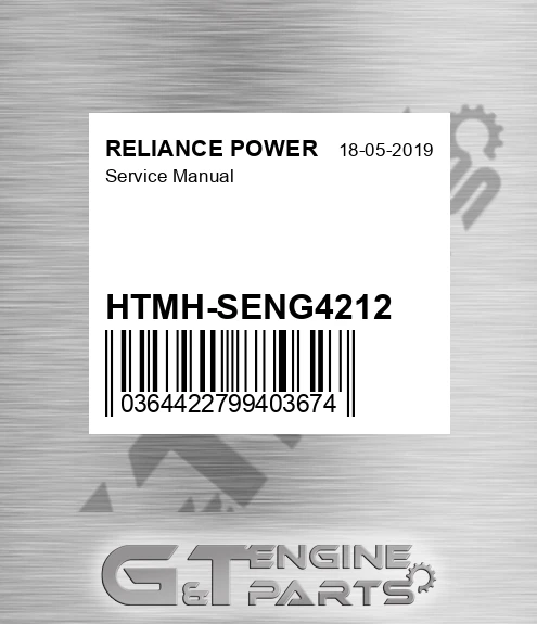 HTMH-SENG4212 Service Manual for RELIANCE POWER
