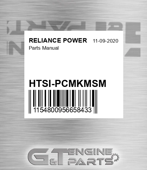 HTSI-PCMKMSM Parts Manual for RELIANCE POWER