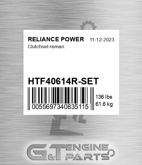 HTF40614R-SET Clutchset-reman.