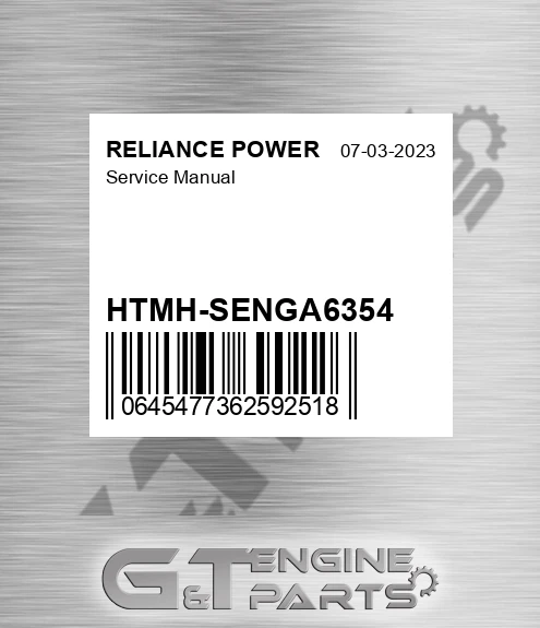 HTMH-SENGA6354 Service Manual for RELIANCE POWER