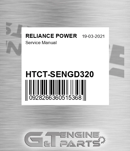 HTCT-SENGD320 Service Manual for RELIANCE POWER