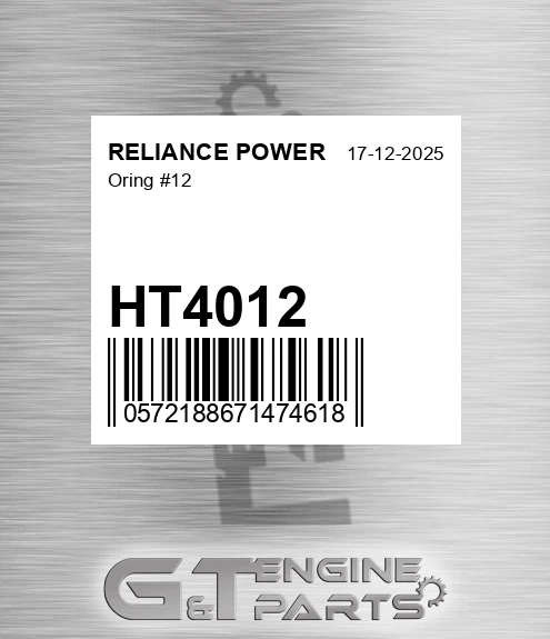 HT4012 Oring #12