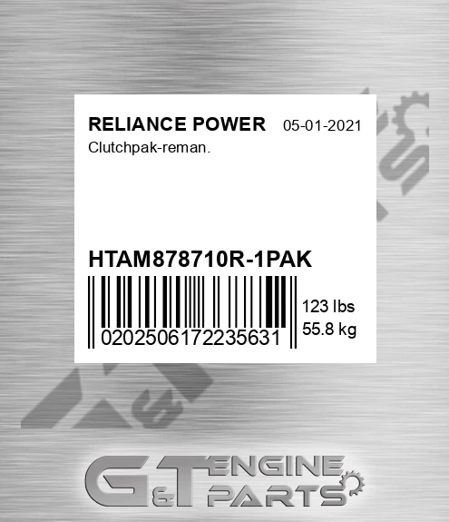 HTAM878710R-1PAK Clutchpak-reman.