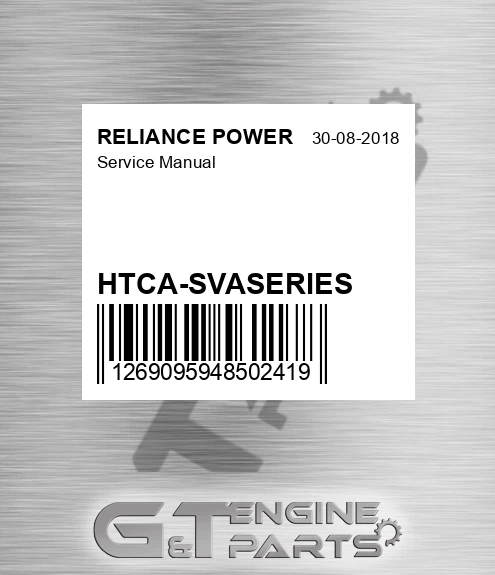 HTCA-SVASERIES Service Manual for RELIANCE POWER