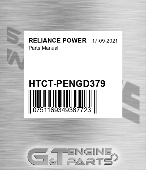HTCT-PENGD379 Parts Manual for RELIANCE POWER