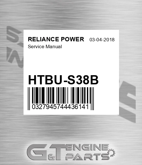 HTBU-S38B Service Manual for RELIANCE POWER