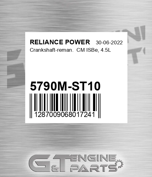 5790M-ST10 Crankshaft-reman. Cm Isbe, 4.5l