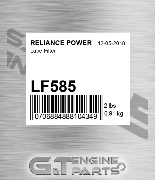 LF585 RELIANCE POWER Lube Filter