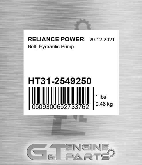 HT31-2549250 Belt, Hydraulic Pump
