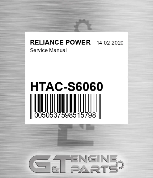 HTAC-S6060 Service Manual for RELIANCE POWER