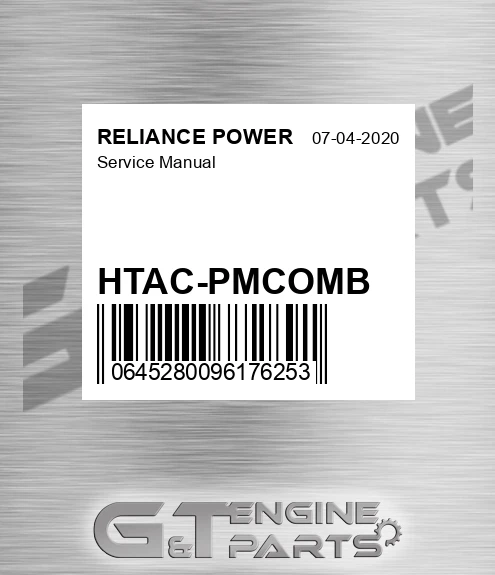 HTAC-PMCOMB Service Manual for RELIANCE POWER