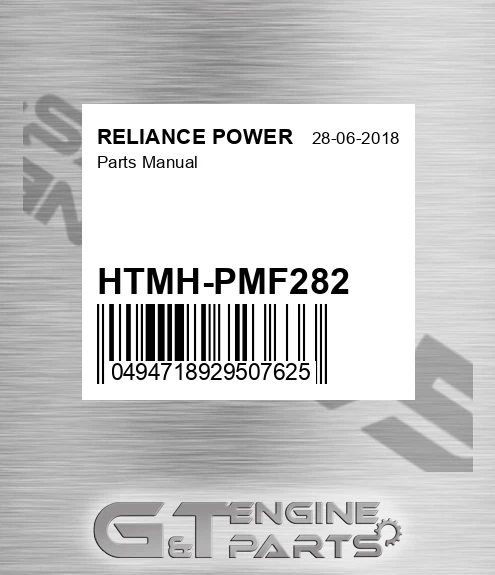 HTMH-PMF282 Parts Manual for RELIANCE POWER
