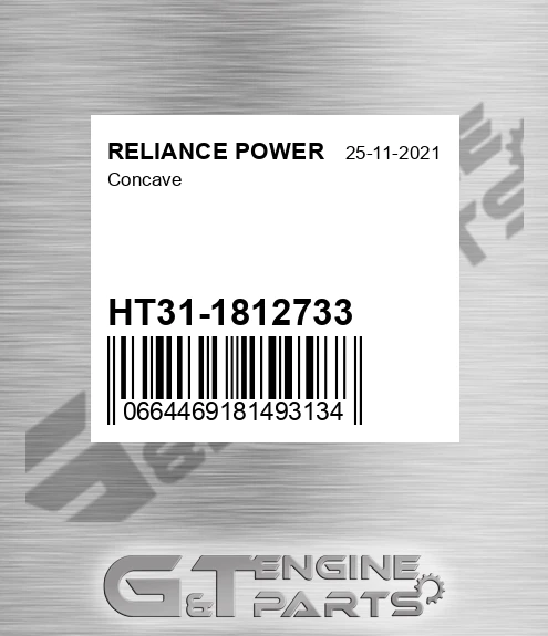 HT31-1812733 Concave for RELIANCE POWER