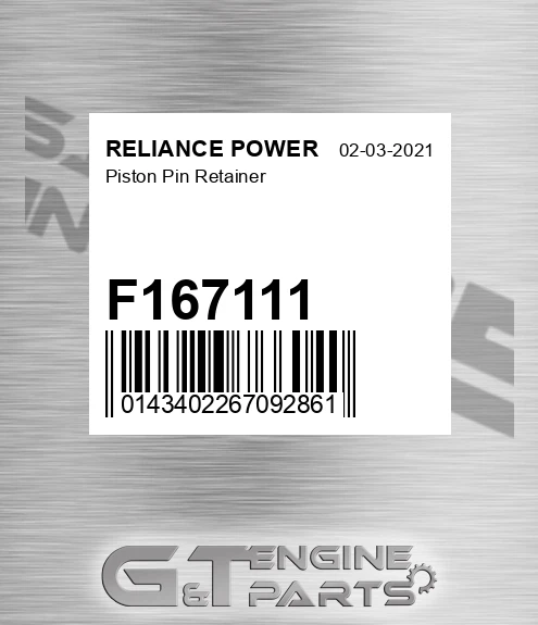 F167111 RELIANCE POWER Piston Pin Retainer