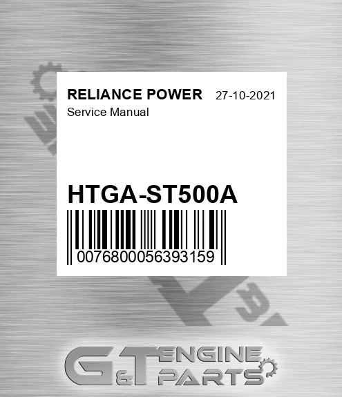 HTGA-ST500A Service Manual for RELIANCE POWER