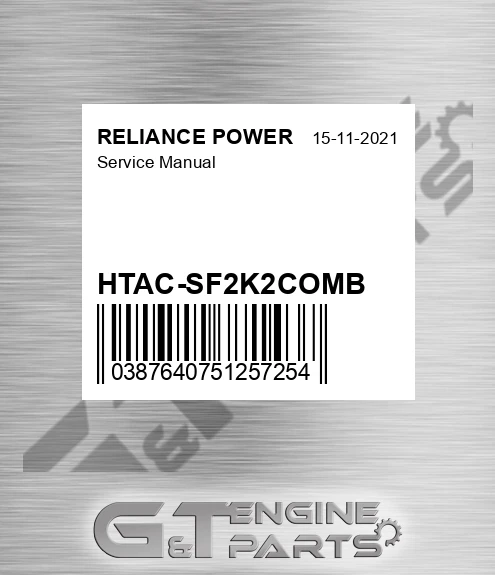 HTAC-SF2K2COMB Service Manual for RELIANCE POWER