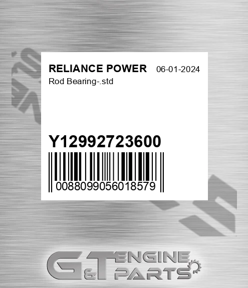 Y12992723600 Rod Bearing-.std
