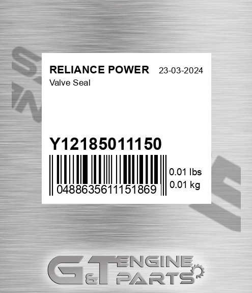 Y12185011150 Valve Seal