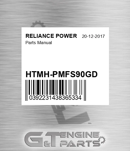 HTMH-PMFS90GD Parts Manual for RELIANCE POWER