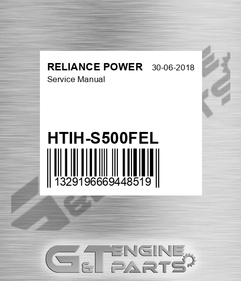 HTIH-S500FEL Service Manual for RELIANCE POWER