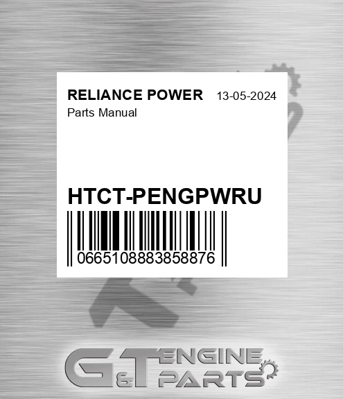 HTCT-PENGPWRU Parts Manual for RELIANCE POWER