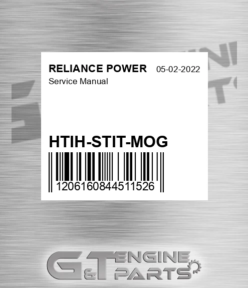 HTIH-STIT-MOG Service Manual for RELIANCE POWER