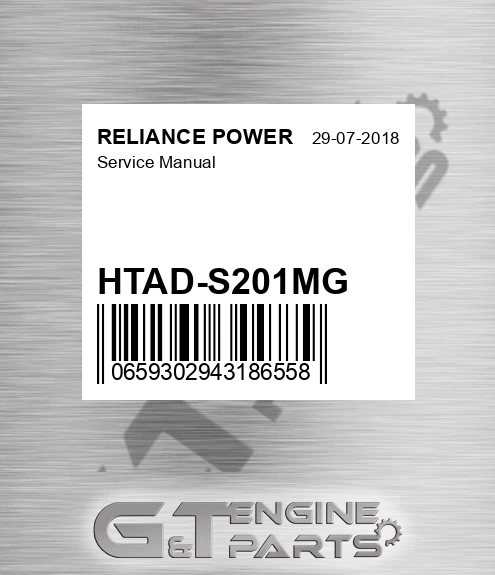 HTAD-S201MG Service Manual for RELIANCE POWER