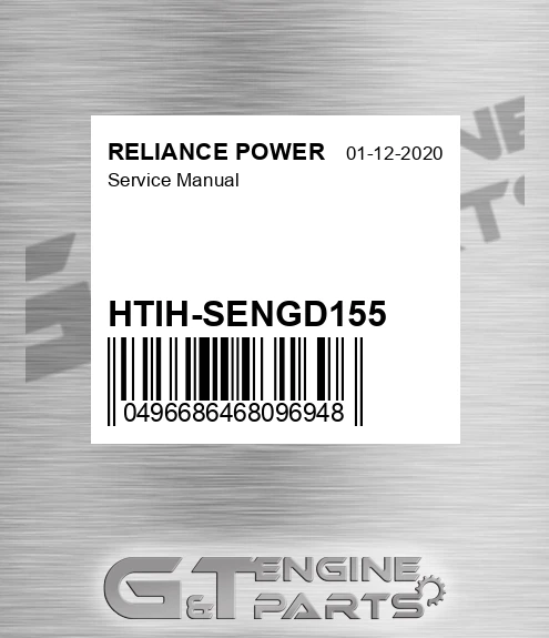 HTIH-SENGD155 Service Manual for RELIANCE POWER